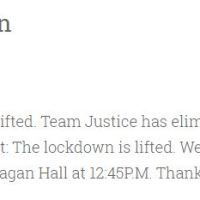 Wesleyan lifts lockdown and claims threat is over